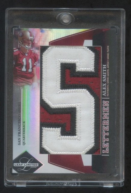2006 LEAF LIMITED ALEX SMITH GAME WORN JUMBO PATCH *S* #ED 5/6 LETTERMEN RARE