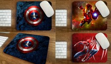 Super Hero mouse pad 9.25 x 7.75 x .22 inches - Captain America, SpiderMan