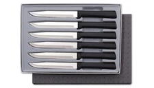 Rada S06/G206 Steak Knives Box Set 6pc Non serrated, Grill Time- USA made L/R +