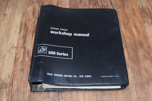 Mopar USED Workshop Manual (Britain) 1960's Dodge Trucks 500 Series