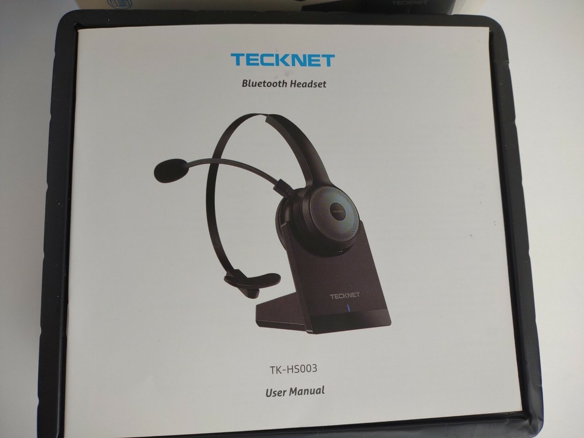 TECKNET Bluetooth Wireless Headset with AI Noise Cancelling