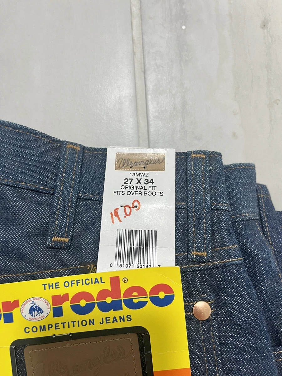 Vintage Y2K Wrangler Rodeo Cowboy Cut Denim Jeans Size 27 x 34 NEW Deadstock