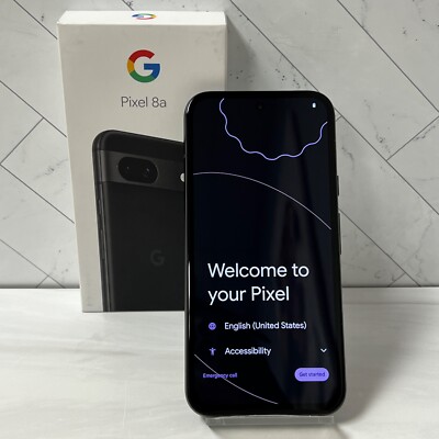 Open Box Google Pixel 8a T-Mobile Only 128GB Obsidian GKV4X #H51