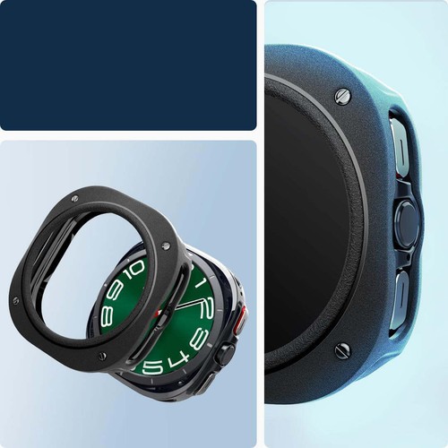 Hülle für Galaxy Watch Ultra 47mm Spigen Case Cover Futeral Tasche Etui Schwarz - Zdjęcie 8 z 12