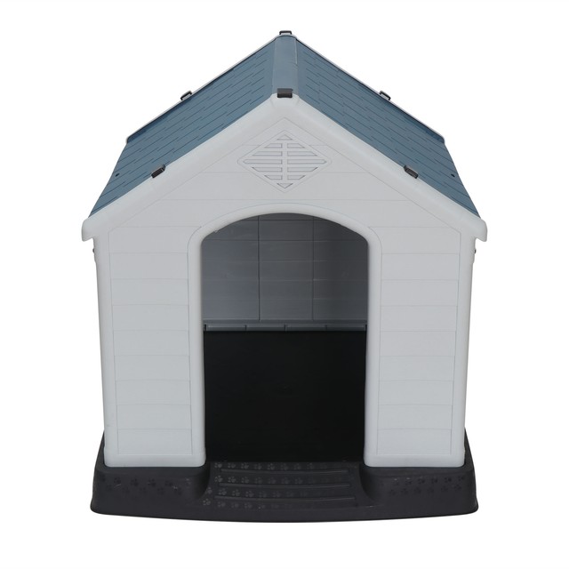 Plastic Dog House Small to Medium Pet All Weather Dog House Puppy