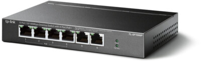TP-Link TL-SF1006P 6-Port 10/100Mbps 4x PoE+ Netzwerk Switch 67 Watt Budget NEU