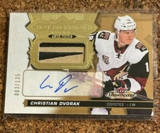 16/17 UD Fleer Showcase CHRISTIAN DVORAK HOT PROSPECTS ROOKIE AUTO PATCH /135