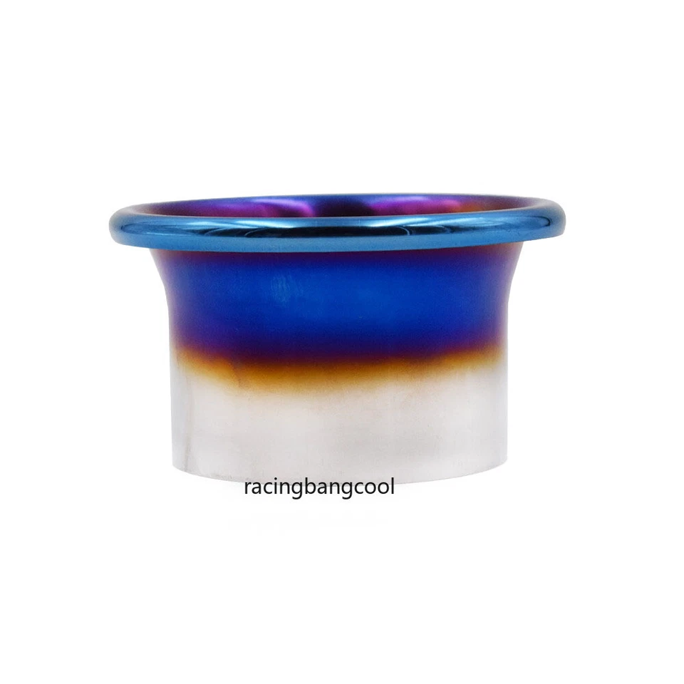 3.5'' JDM Titanium Blue Cold Air Intake System Stack Kit Turbo Horn Funnel Kit - Image 3 of 4