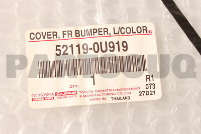 521190U919 Genuine Toyota Cover Front Bumper 52119-0u919 for sale