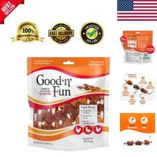 Delicious Triple Flavor Rawhide Dog Treats - Supports Dental Health, 24 oz