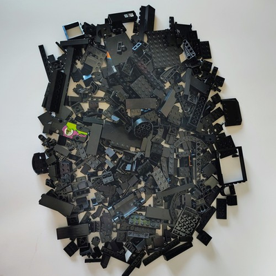 #ad Lot Of 2 lbs Pounds Of Lego Random Black Parts Pieces Bricks $15.40