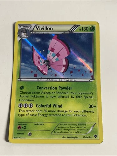 Vivillon 17/146 Holo Rare XY Pokemon