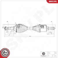 Esen Skv Antriebswelle 40SKV131 FüR Ford Transit Bus Tourneo Tdci