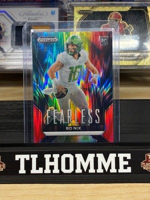 Bo Nix 2024 Prizm fearless red flash /49