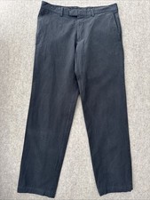 Hugo Boss Chuck Tailored Straight Cotton Pants Gray Mens 34x33