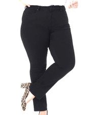 NYDJ Not Your Daughters Jeans BLACK MARILYN STRAIGHT LEG JEANS Mid-High Rise 14W
