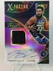 Karl-Anthony Towns 3/35 Patch Auto 2020-21 Panini Select X-Factor Purple #XF-KAT