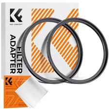 K F Concept 77-82mm 2 Pcs Step-Up Ring Adapter, 77mm to 82mm Step Up 77-82mm
