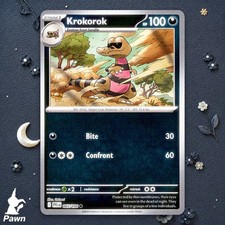 Krokorok Reverse Holo 65/94 Phantasmal Flames Pokemon TCG Card Game Art Uninori
