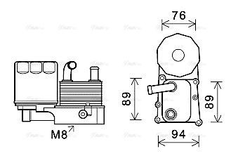 FD3598H AVA Oil cooler FIT FORD FIESTA (1996) 1.8 TDDI