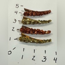 NEW Hair Accessories set of 4 small gold  bronze