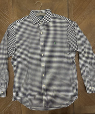 Polo Ralph Lauren Dress Shirt Men 16 34/35 Classic Fit Non-Iron Blue Gingham