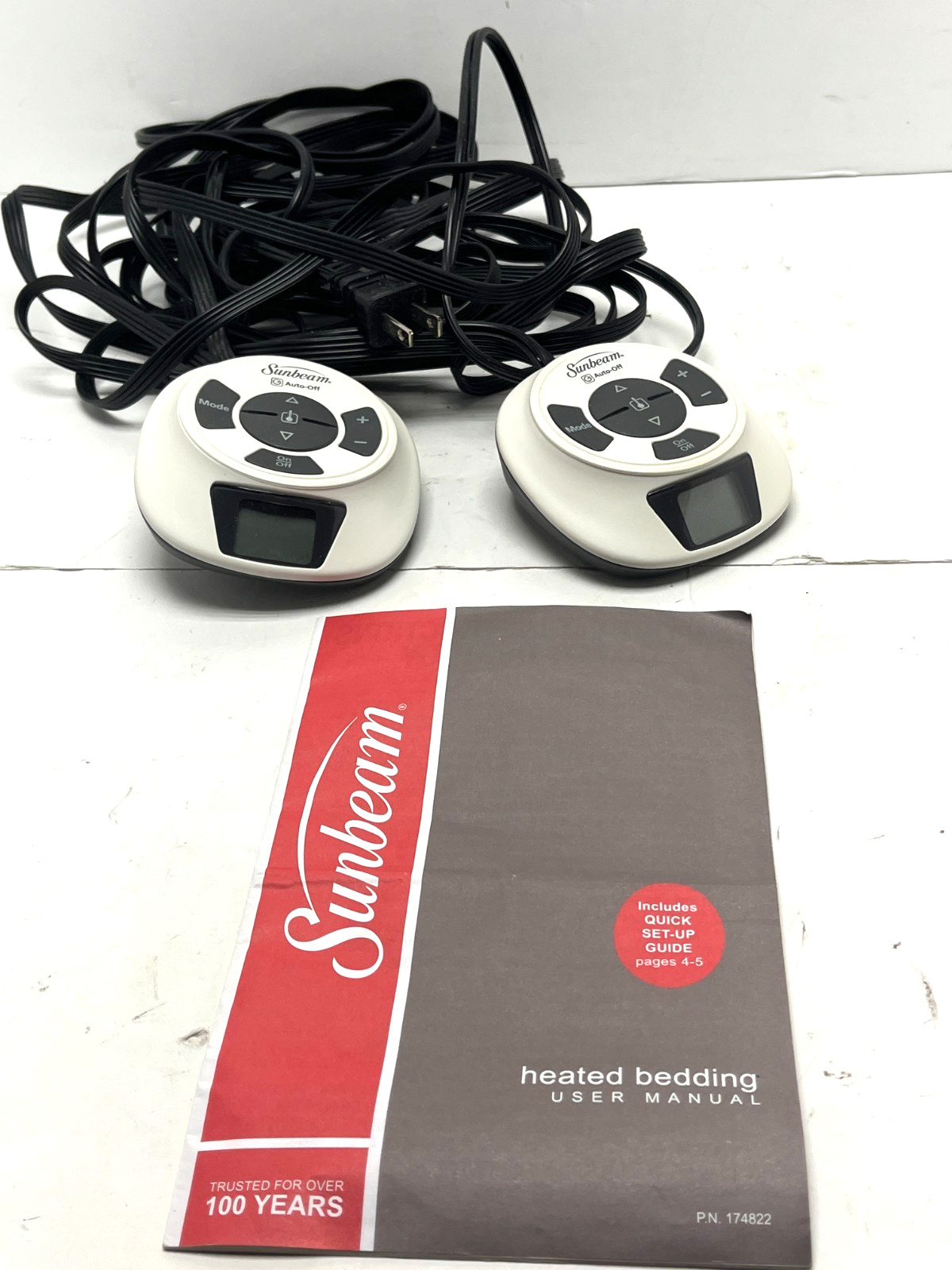 Sunbeam Electric Heat Blanket 4-Prong Dual Controller Cord PAC-0530 X85KQA WORKS