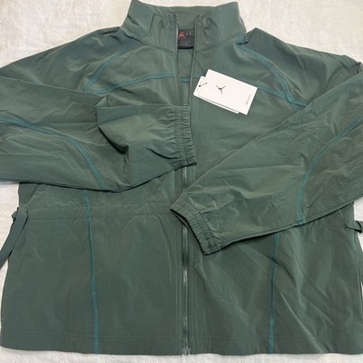 Nike Air Jordan Sport Full Zip Jacket FB4615-316 Green Cinch Waist Women s Small