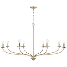 Capital Lighting 449981 Dolan 8 Light 52"W Candle Style - Brass