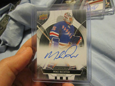 2025 UPPER DECK MIKE RICHTER ENGRAINED ICONS HOCKEY AUTO #4/15 - READ