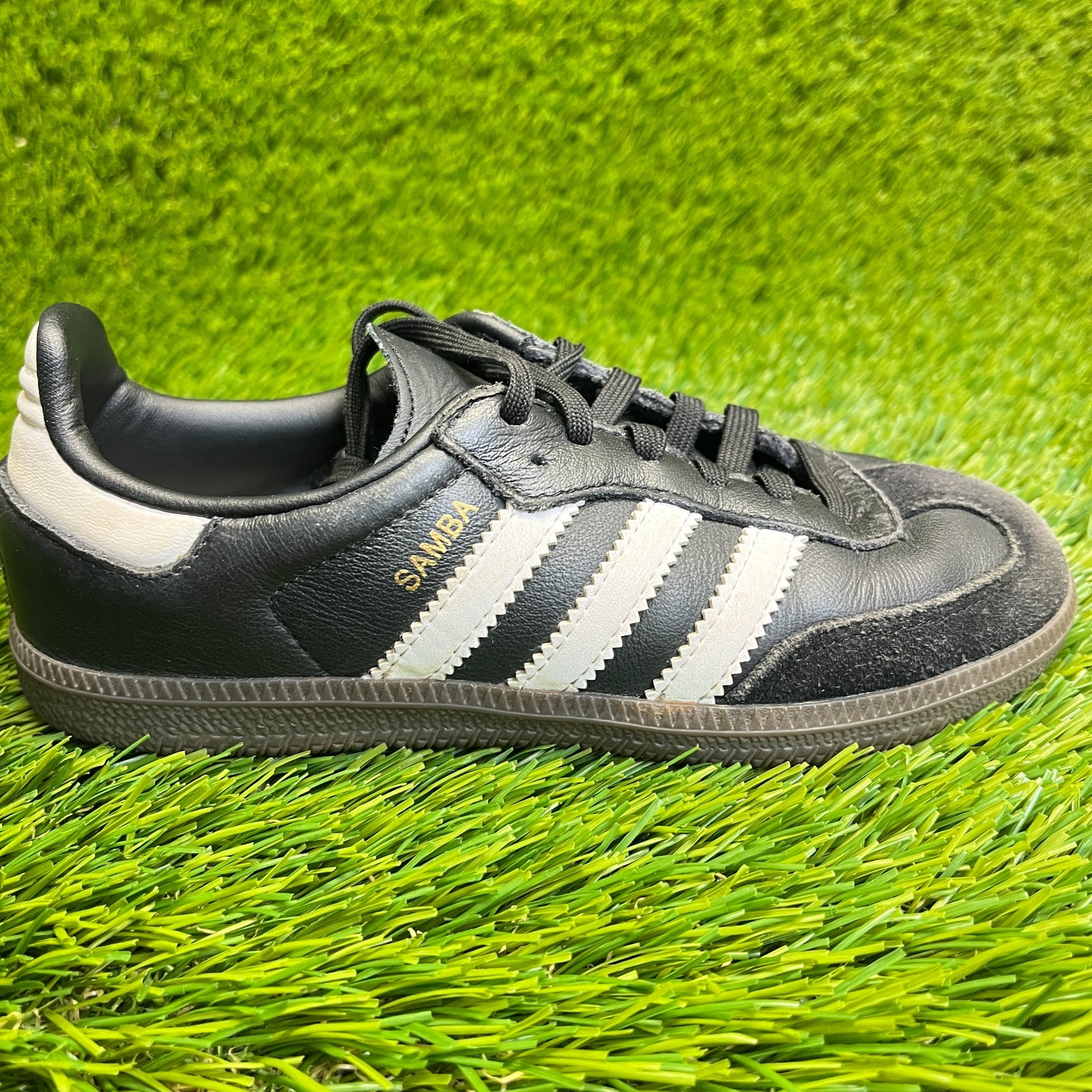 Adidas Samba OG Boys Size 13K Black White Athletic Leather Shoes Sneakers Adidas Samba OG Boys Size 13K Black White Athletic Leather Shoes Sneakers