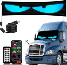 LED Eyes for Truck Windshield, 52.4x7.6in Ojos led para 52.4 7.56, Black
