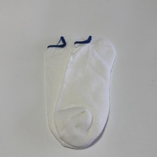 VTG Womens Royal Blue Pom Pom 80's Socks 10-12 Low Cut Acrylic Blend USA Made.