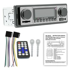 Single Din Car Stereo Bluetooth, Hands-Free Calling, FM Radio, USB/SD/AUX, Remot