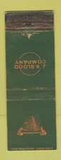 Matchbook Cover - JB Blood Company WORN