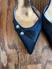 Daniel Barbara black satin slingback pumps sz 6.5 — photo 5