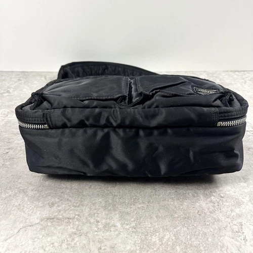 Porter Tanker Shoulder Bag Black 2 Layers YKK Zipper Unisex 28x20x8cm - Picture 6 of 13