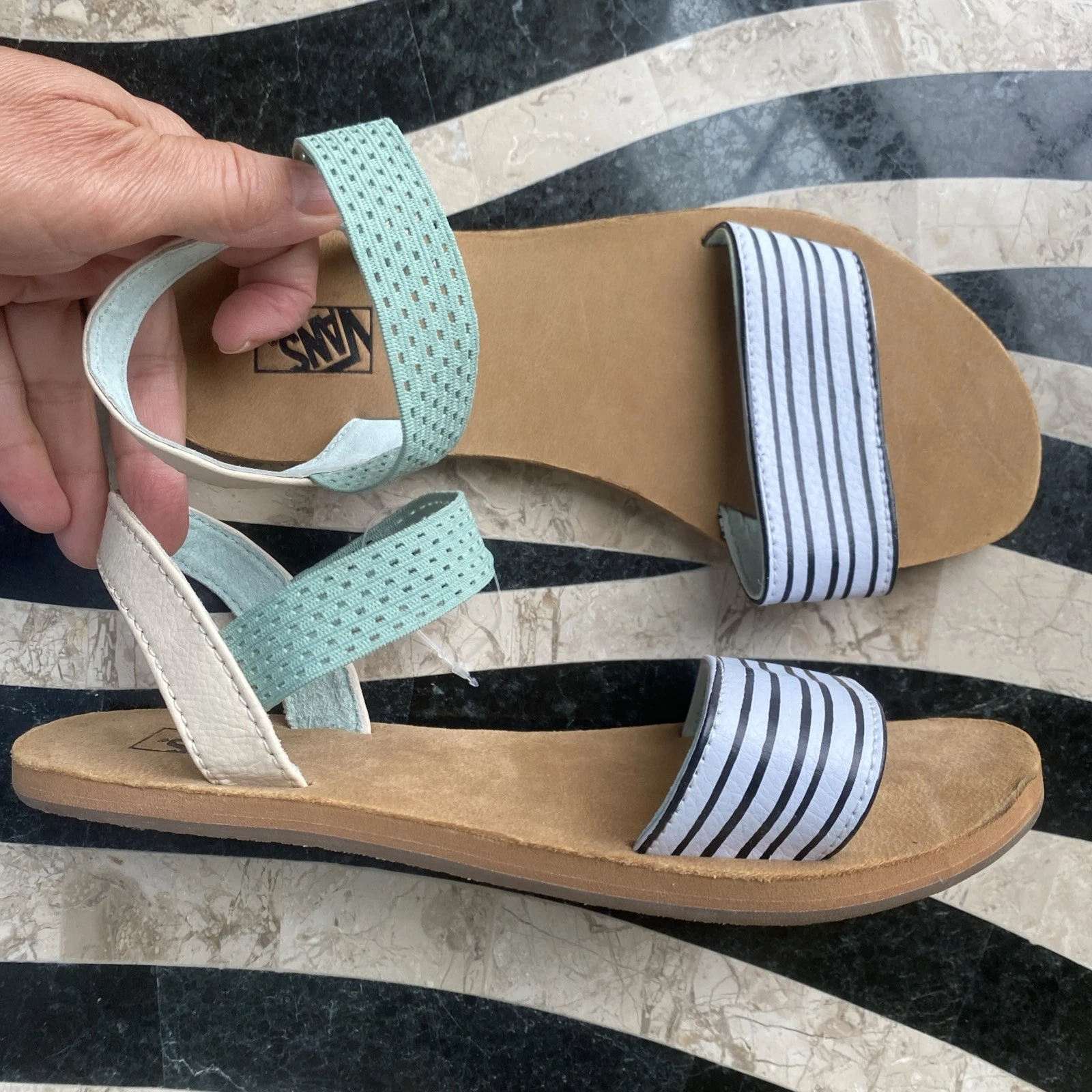 Vans Sandali Ballerini Elasticizzati con Cinturino Boho Festival Nuovi