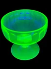 Uranium Federal Depression Glass Green Ice Cream / Sherbet Dessert Cup Vtg QTY 1