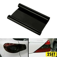2x 12x72" Dark Smoke Black Headlight LED Taillight Fog Light Film Tint Vinyl UK