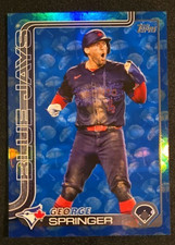 ⚾️2025 Topps George Springer Easter Holiday Tin Blue Umbrella Foil 06/10;