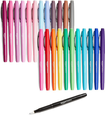 Felt Tip Marker Pens, Assorted Colors, No-Fray Felt Tip, Smear-Proof, for Writin