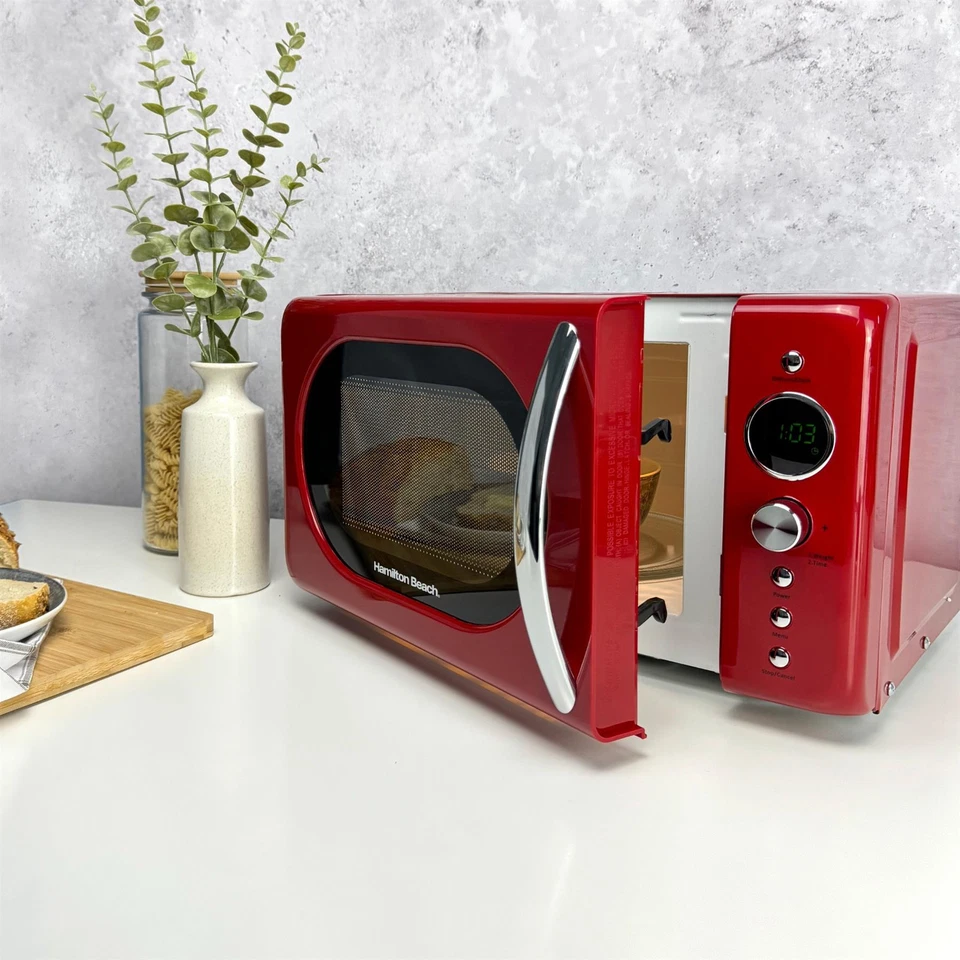 Hamilton Beach 20L Retro Red Microwave - Image 4 of 4