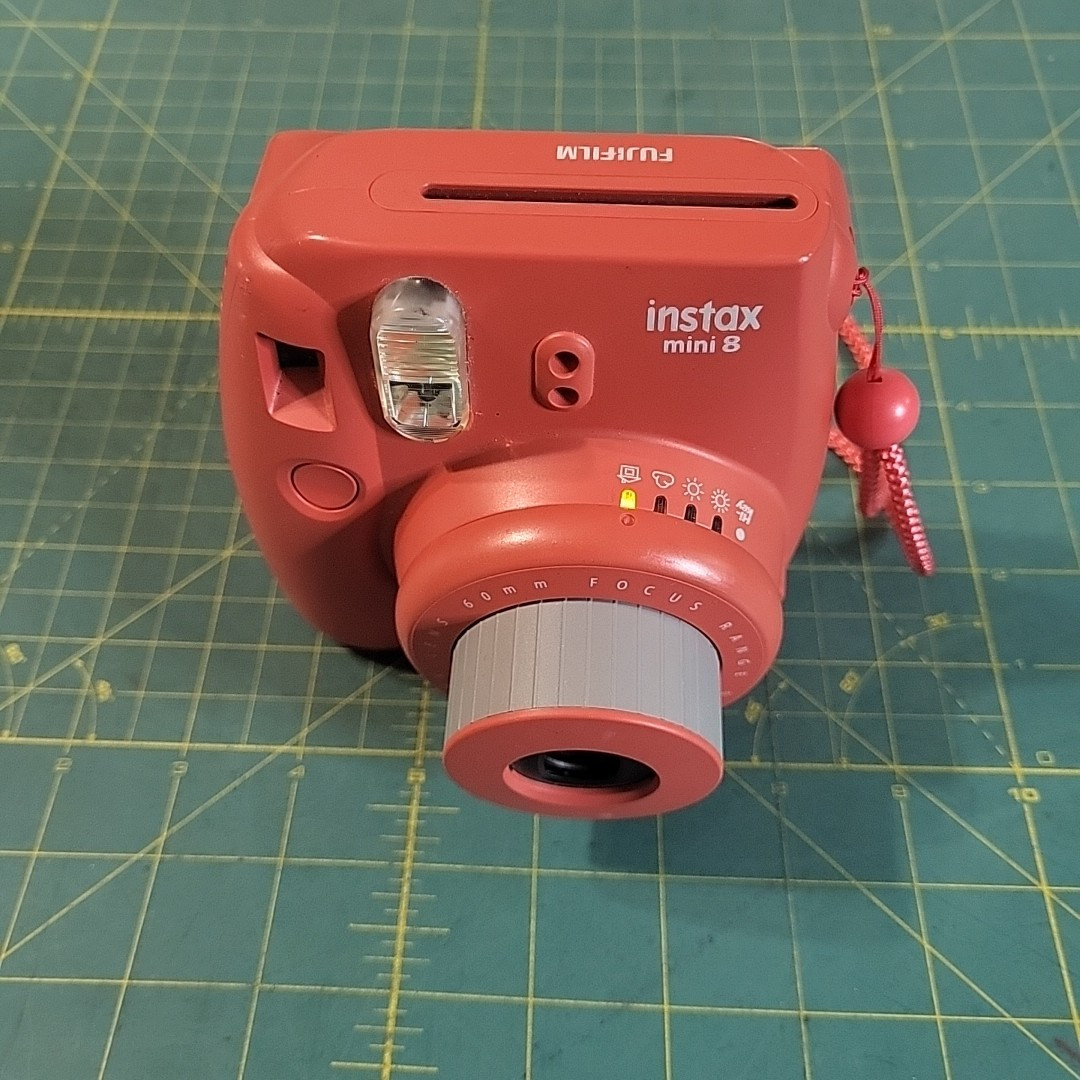 Fujifilm Instax Mini 8 Instant Film Camera Raspberry Red Tested Working