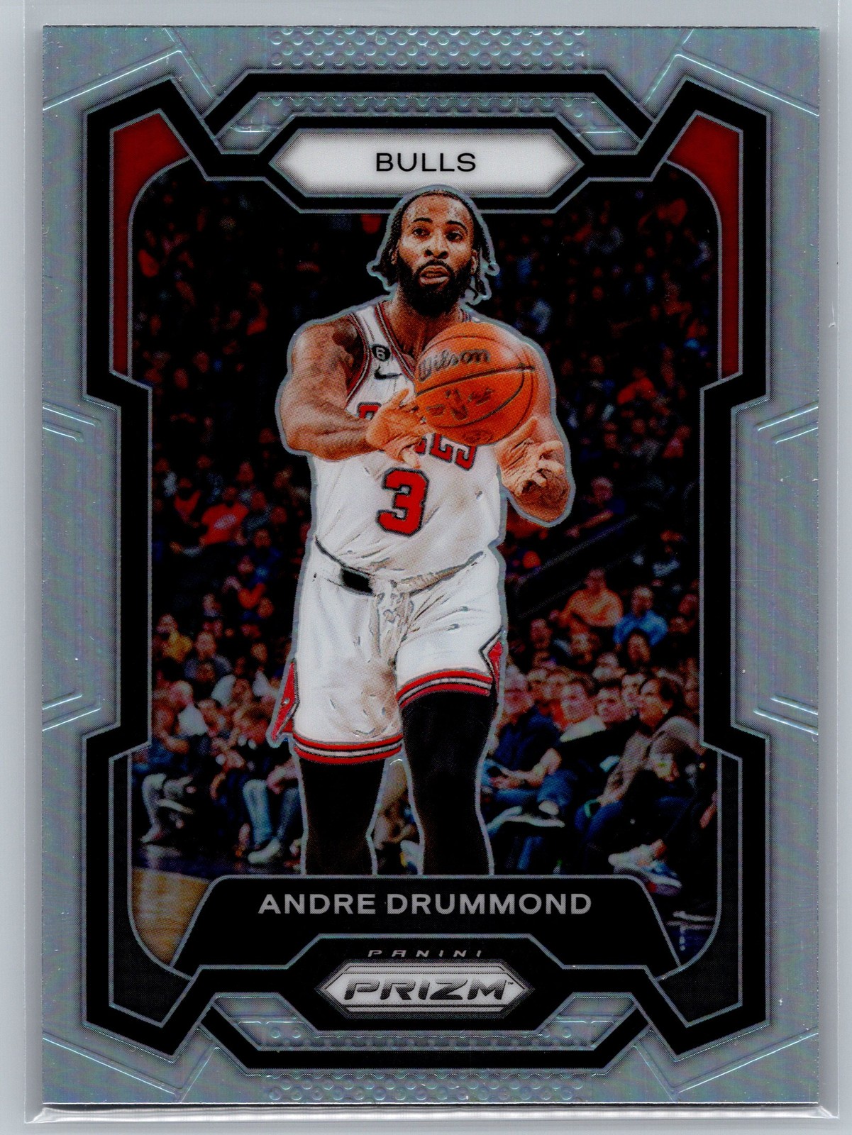 2023-24 Panini Prizm #256 Andre Drummond Prizms Silver Chicago Bulls