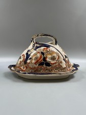Antique Imari Style Cheese Keeper, possibly Sampson Hancock & Sons, Pattern 1687