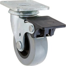 Shepherd Hardware 2 In. Thermoplastic Swivel Plate Caster with Brake 3542