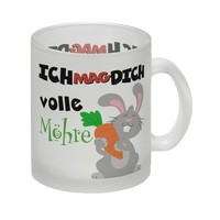 Ich Mag Dich Volle MöHre Glas Tasse Mit SüßEm Hasen