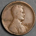 1910-S 1C LINCOLN WHEAT BRONZE CENT KM# 132 Grade:  VG  A6984