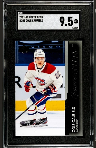 2021-22 Upper Deck Series 1 Young Guns Cole Caufield RC Rookie SGC 9.5 MINT PLUS